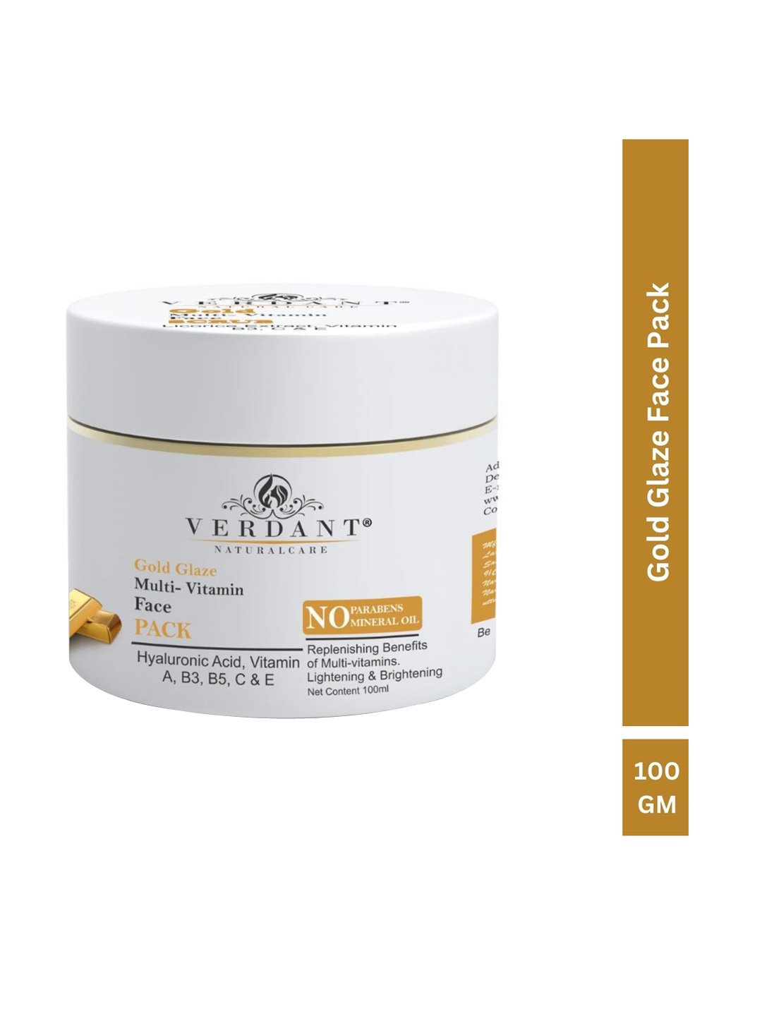 

Verdant Natural Care Gold Glaze Multi-Vitamin Face Pack-100 ml, White