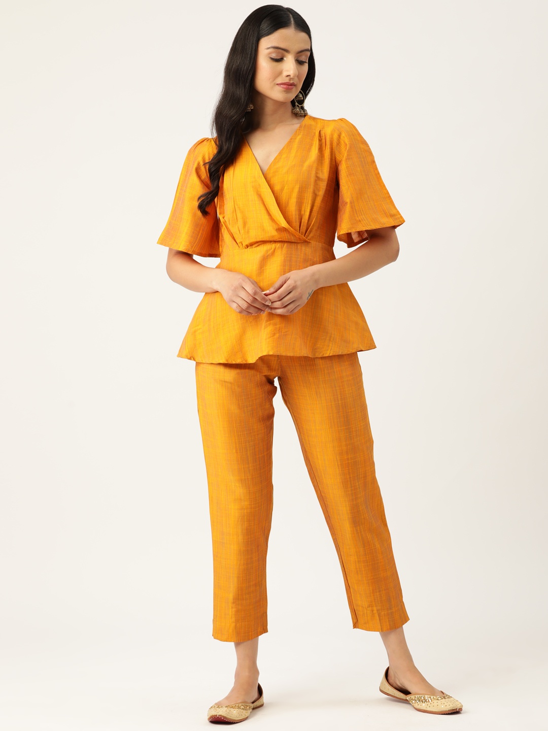 

ZIZO By Namrata Bajaj Ethnic Tunic With Trousers, Mustard