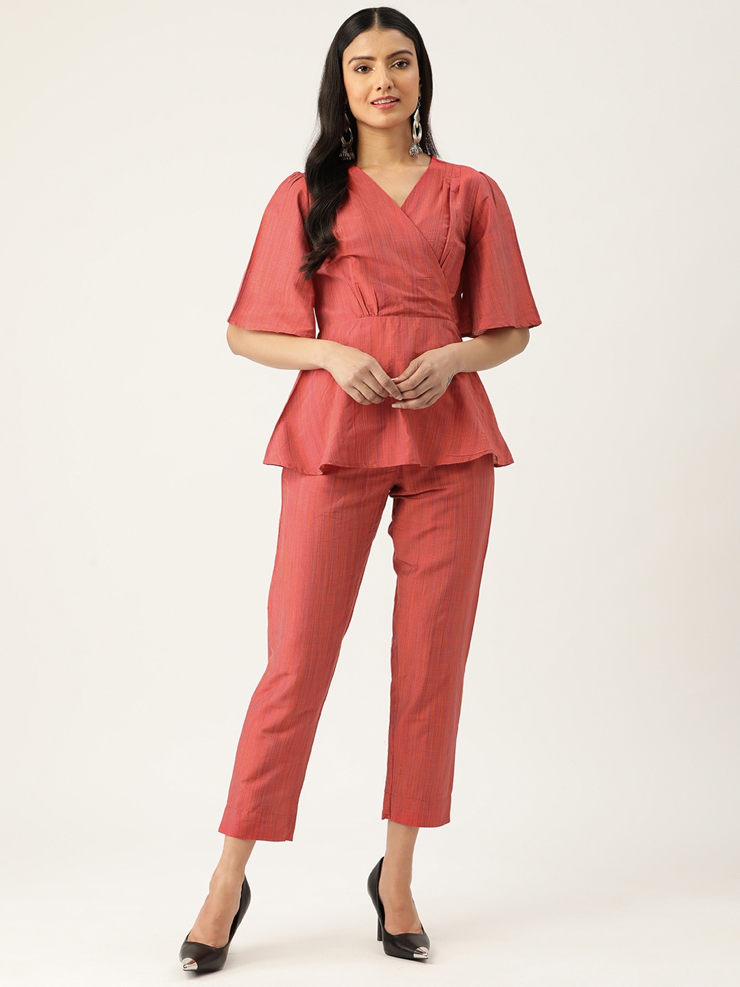 

ZIZO By Namrata Bajaj Ethnic Tunic With Trousers, Rust