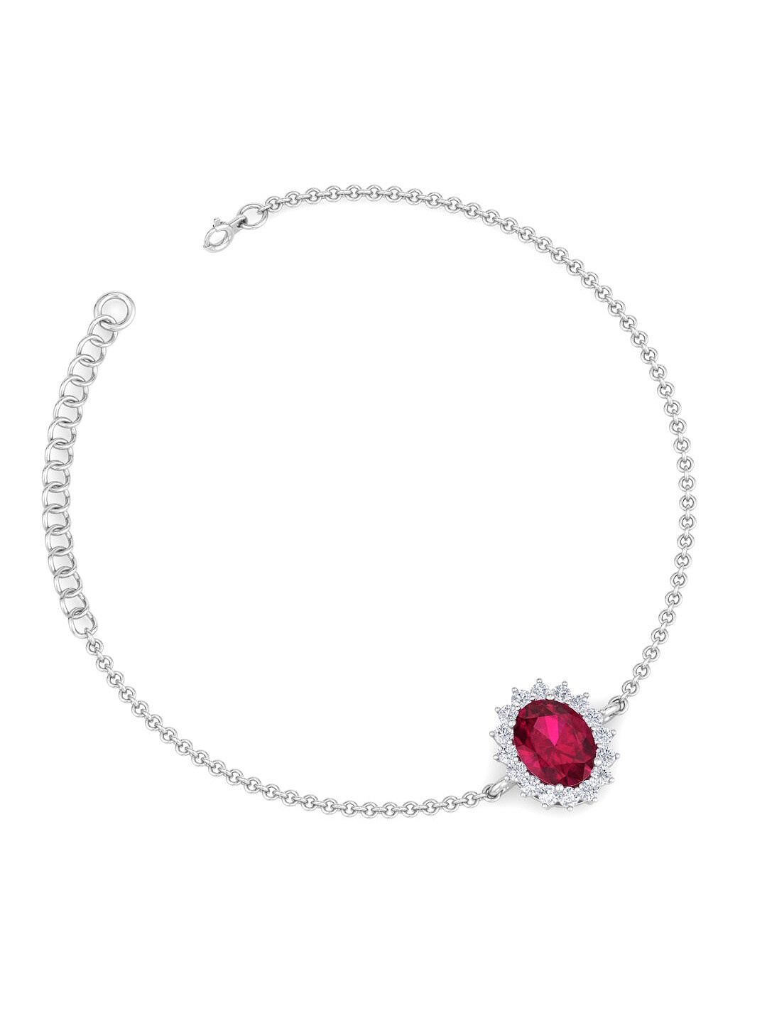 

Inddus Jewels 925 Sterling Silver & Rhodium-Plated Cubic Zirconia Adjustable Link Bracelet