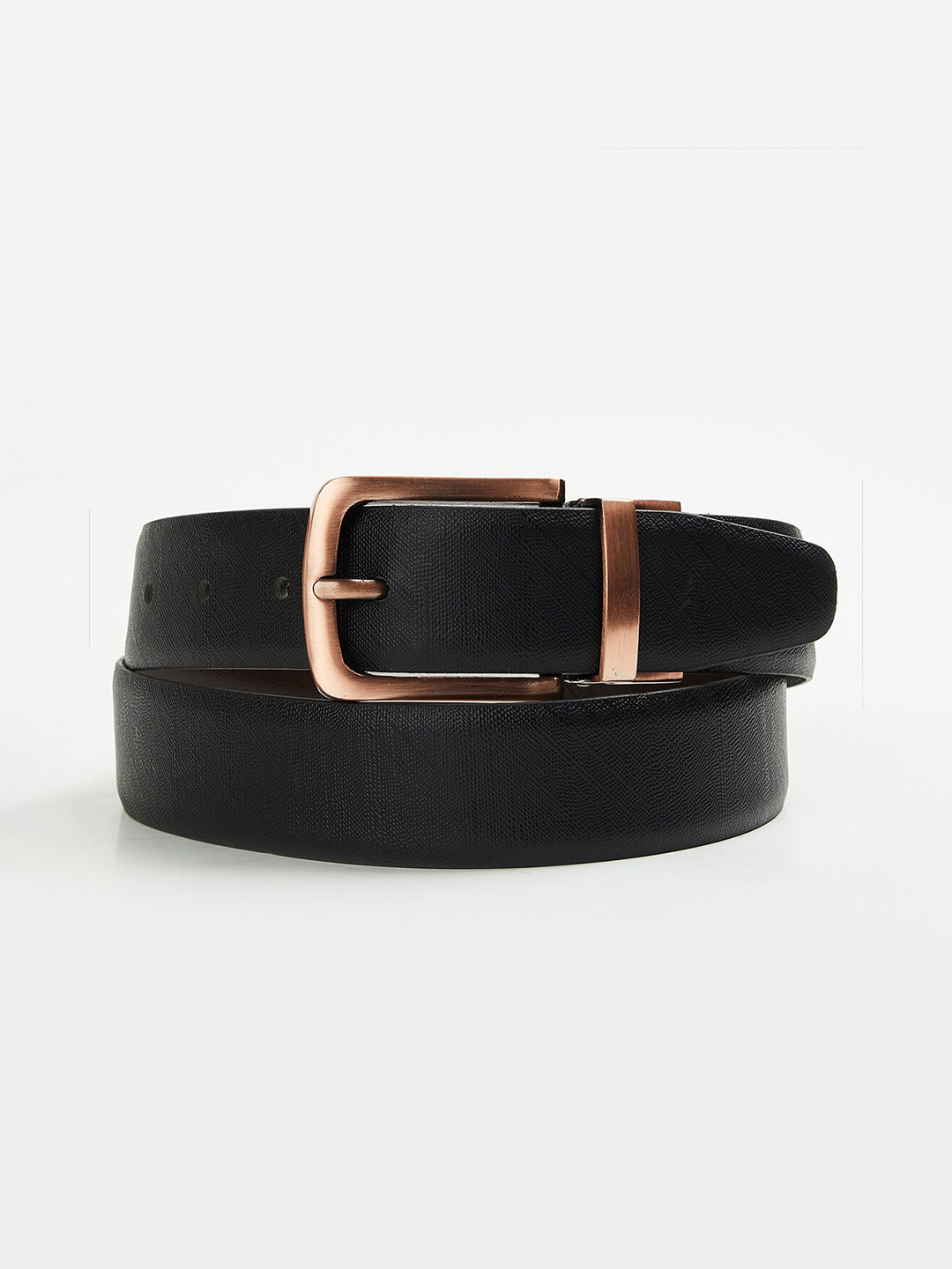 

CODE by Lifestyle Men Leather Reversible Belt, Black