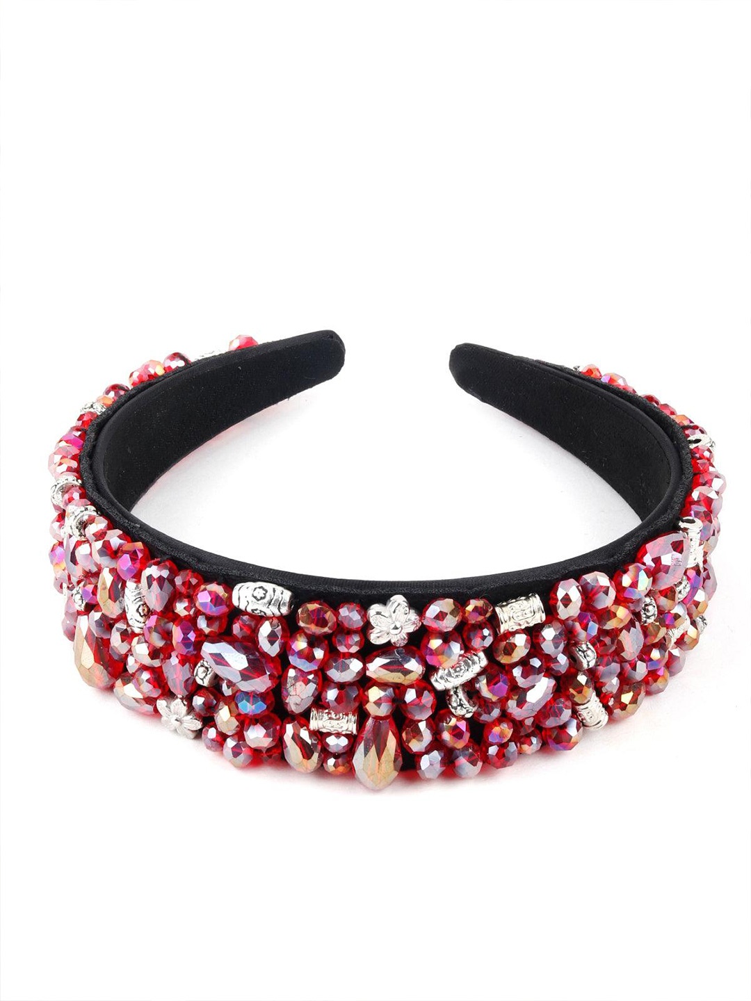 

ODETTE Women Embellished Crystal Hairband, Pink