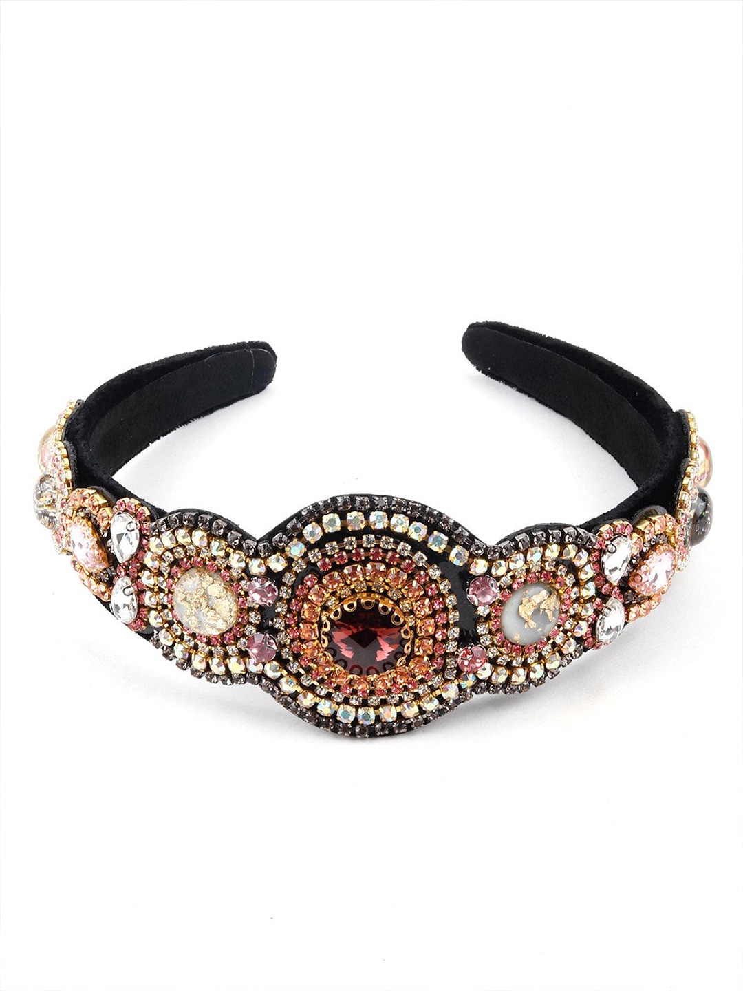 

ODETTE Women Embellished Crystal Hairband, Gold