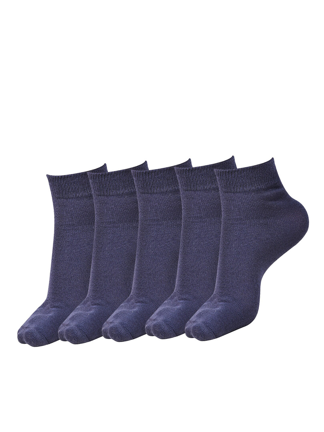 

Dollar Socks Kids Pack Of 5 Cotton Ankle-Length Socks, Navy blue