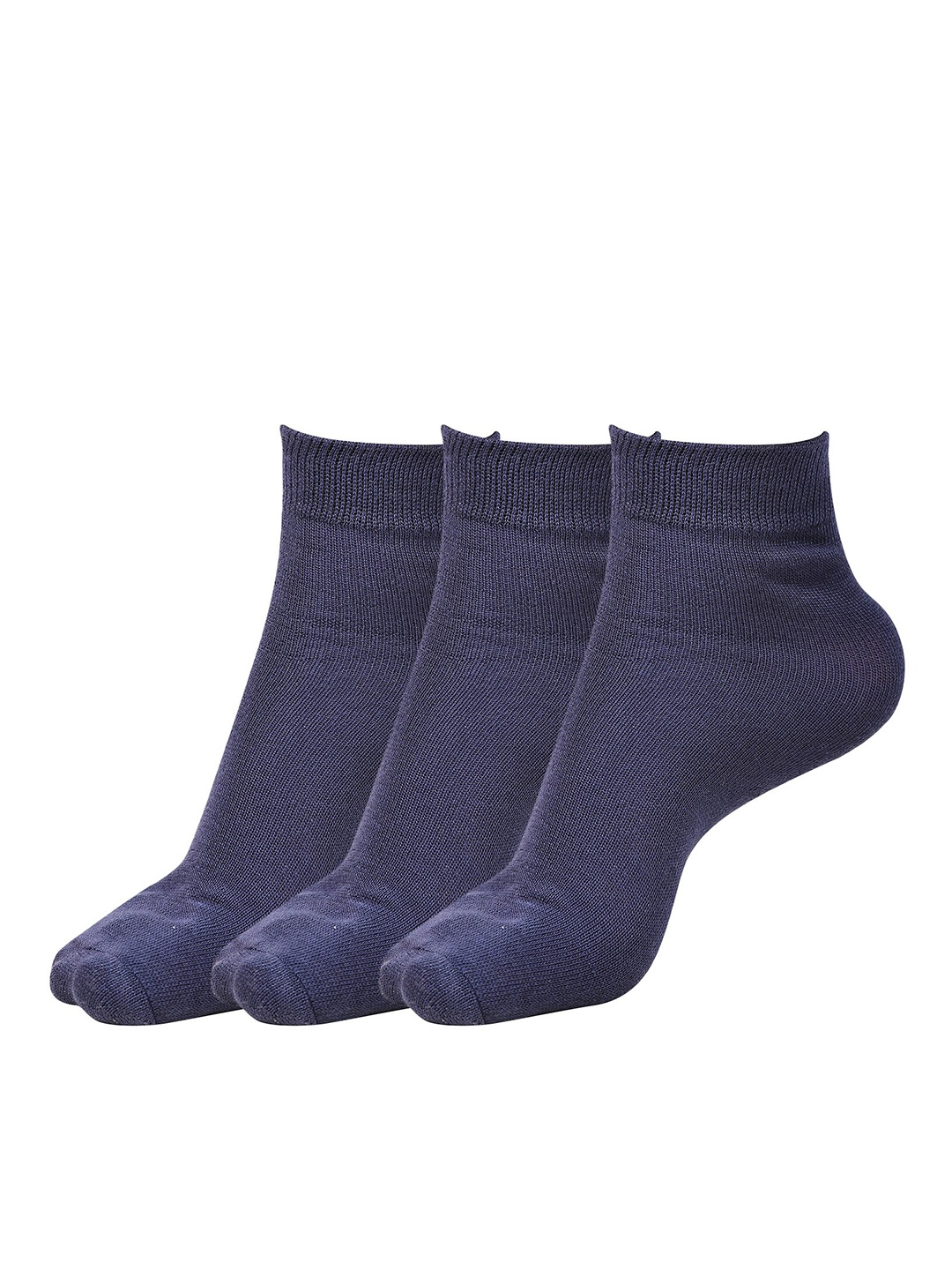 

Dollar Socks Kids Pack Of 3 Patterned Cotton Above Ankle School Socks, Navy blue