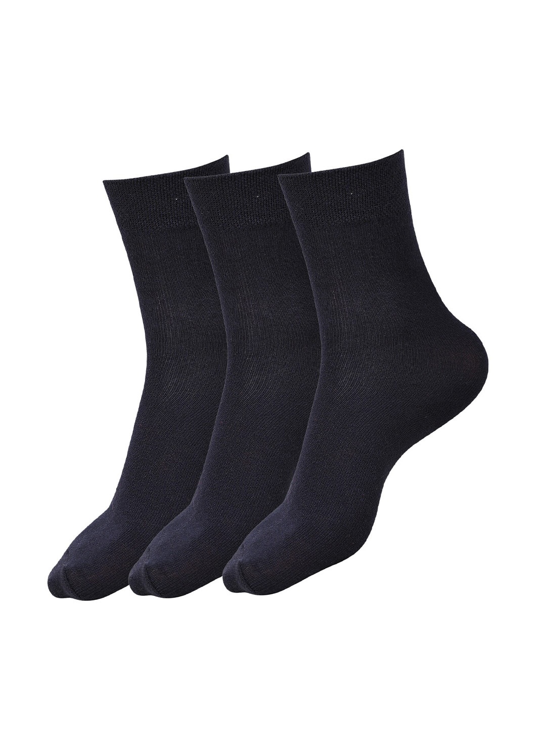 

Dollar Socks Kids Pack Of 3 Cotton Calf Length Socks, Navy blue