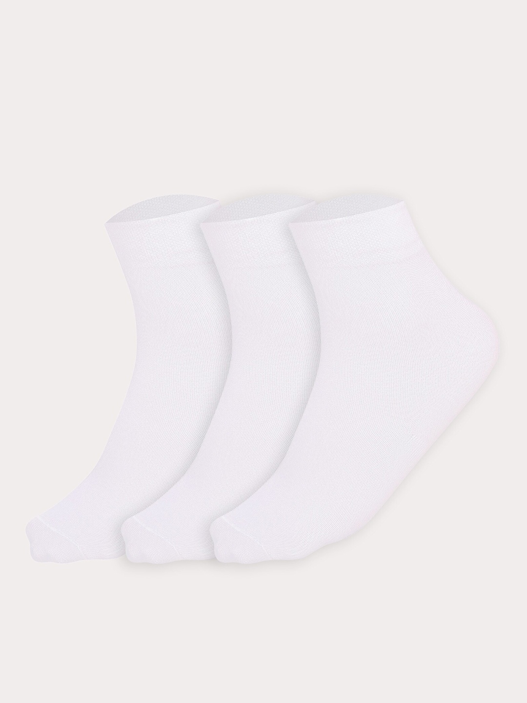 

Dollar Socks Kids Pack Of 3 Patterned Cotton Calf-Length School Socks, White