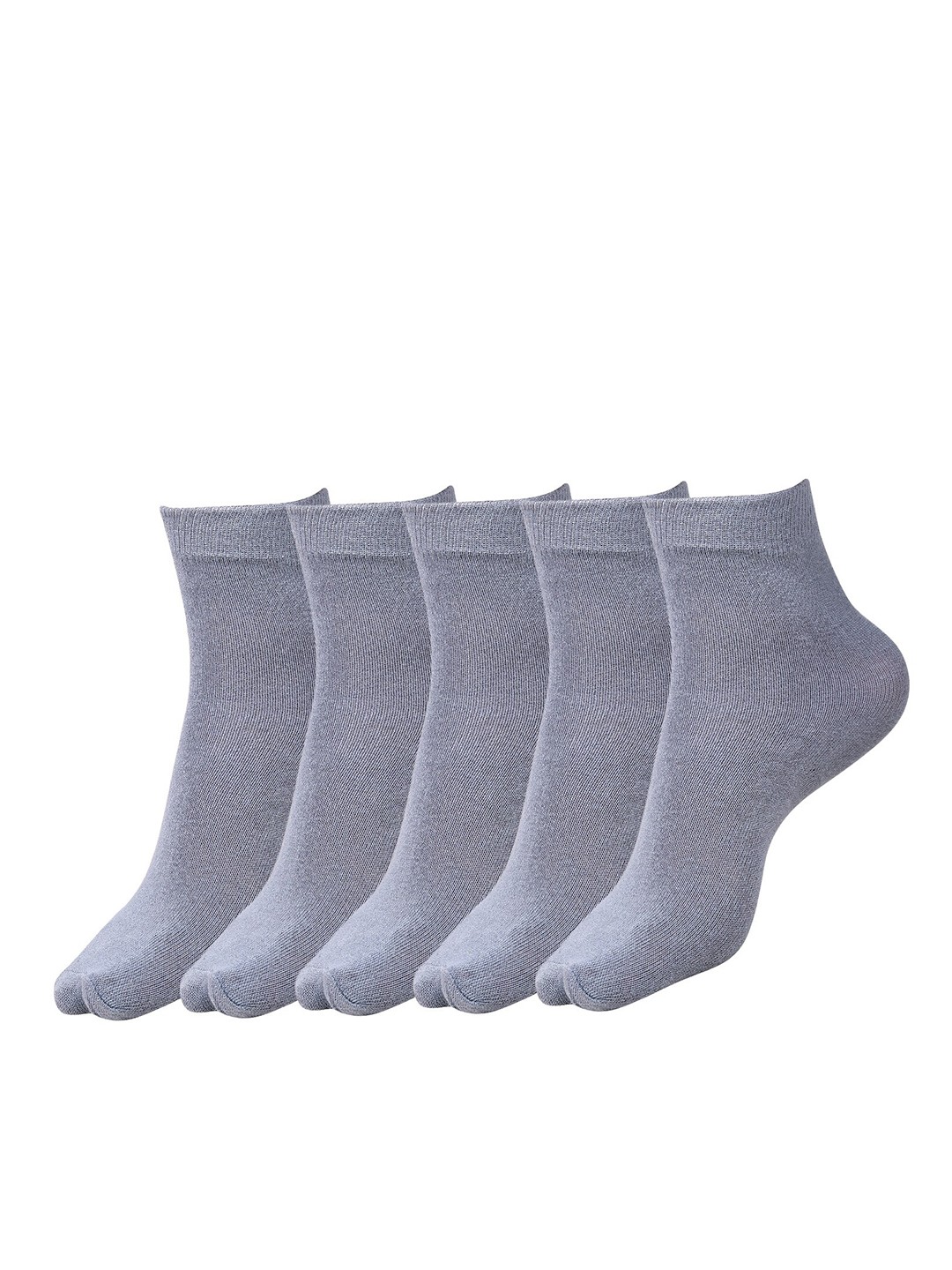 

Dollar Socks Kids Pack Of 3 Cotton Calf-Length Socks, Grey