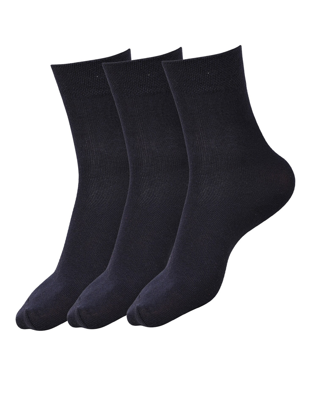 

Dollar Socks Kids Pack Of 3 Calf-Length School Socks, Black