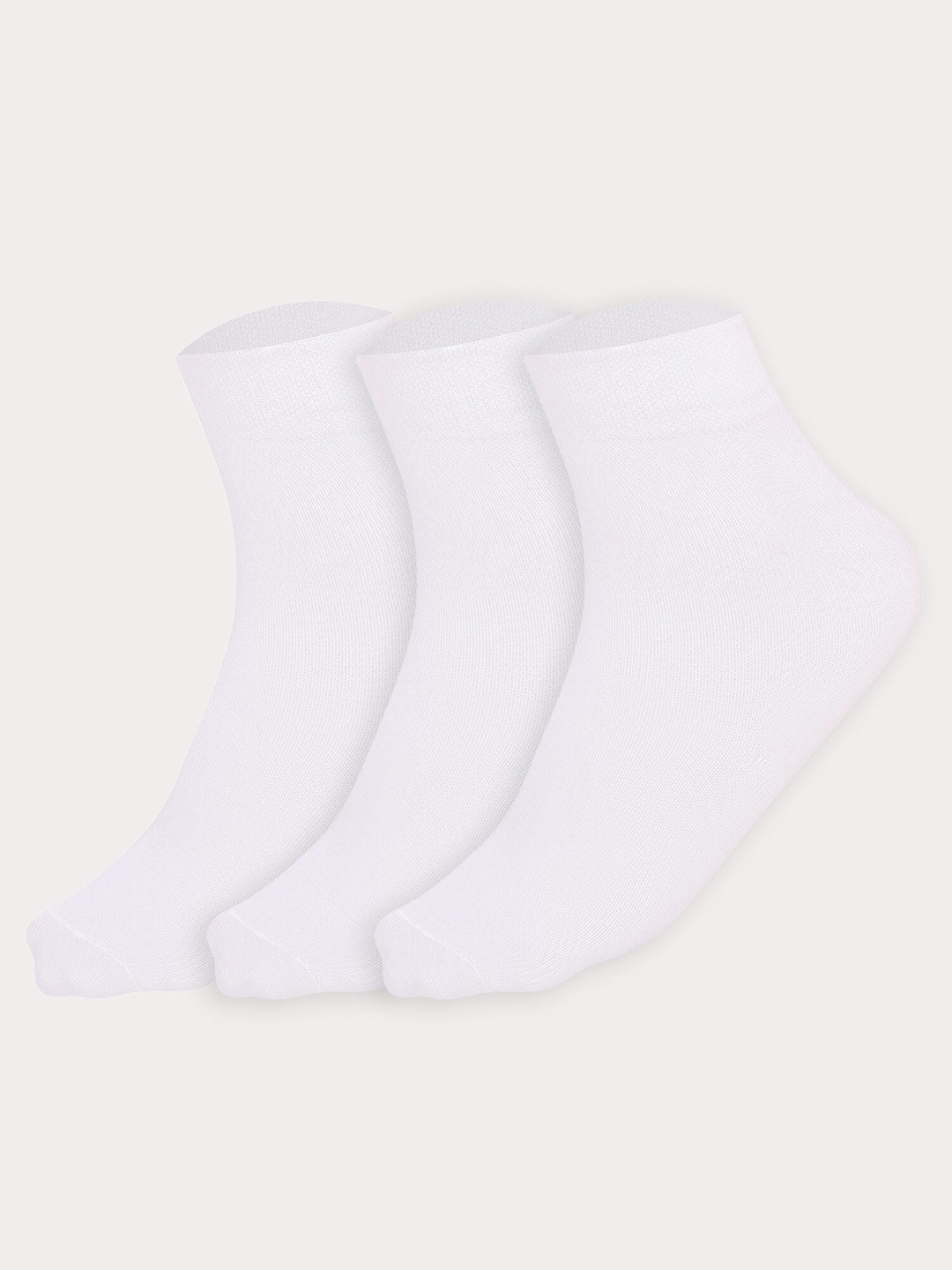 

Dollar Socks Kids Pack Of 3 Lycra Cotton Calf-length Socks, White