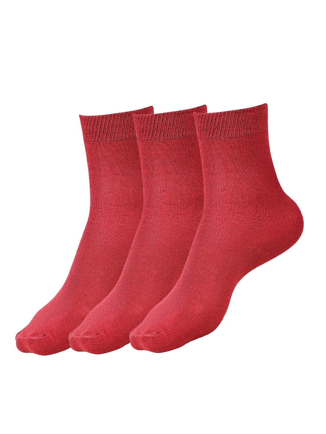 

Dollar Socks Kids Pack Of 3 Calf Length Cotton School Socks, Maroon