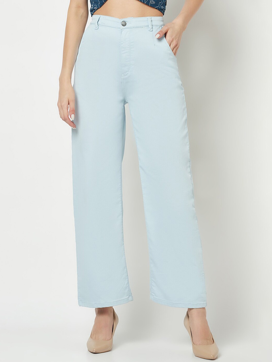 

Crimsoune Club Women Comfort Straight Fit Stretchable Jeans, Blue