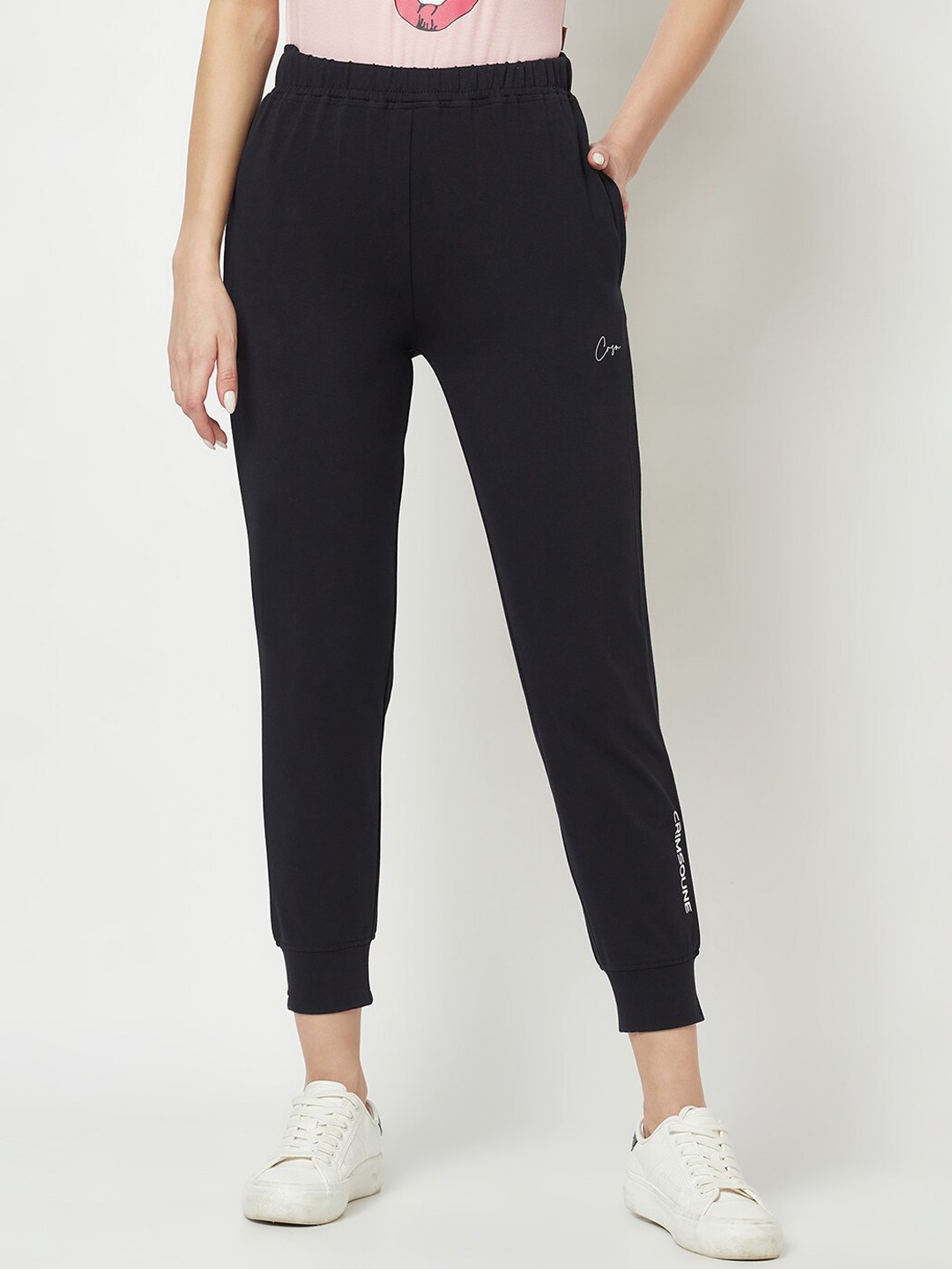 

Crimsoune Club Women Mid Rise Joggers, Navy blue