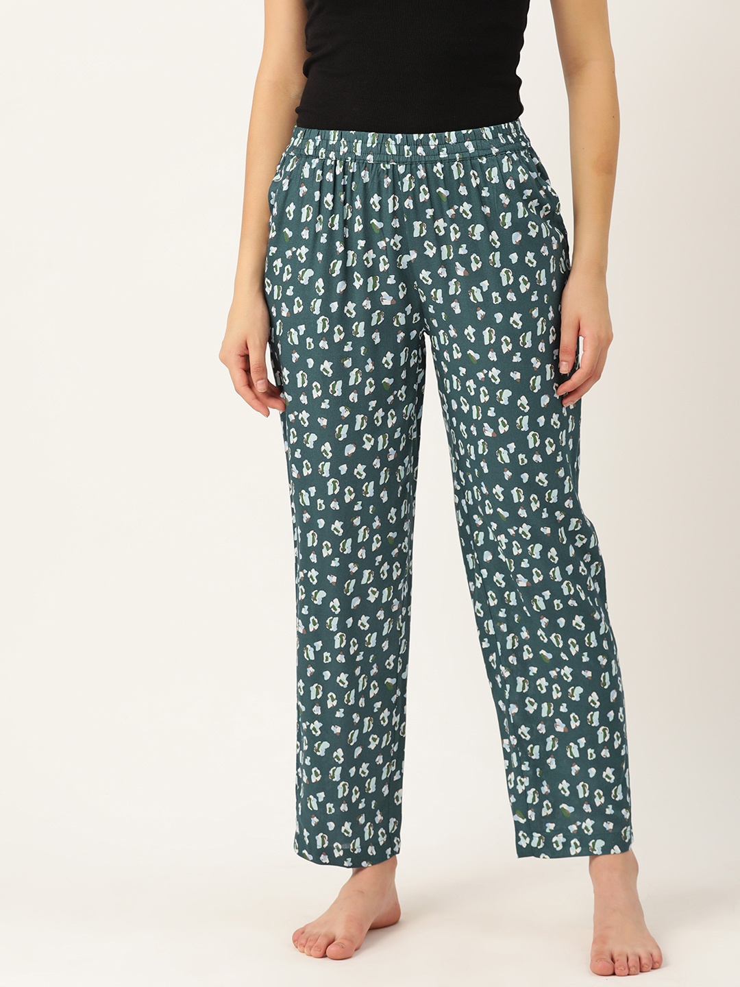 

Rue Collection Women Pure Cotton Printed Lounge Pants, Multi
