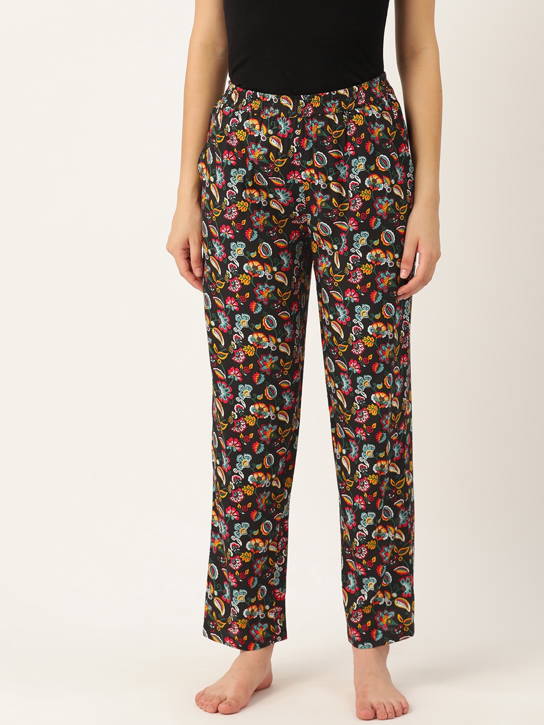 

Rue Collection Women Pure Cotton Printed Lounge Pants, Multi