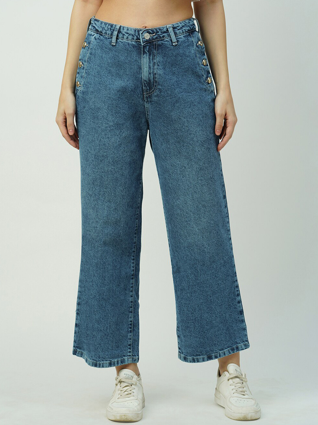 

Kraus Jeans Women Wide Leg High-Rise Jeans, Blue