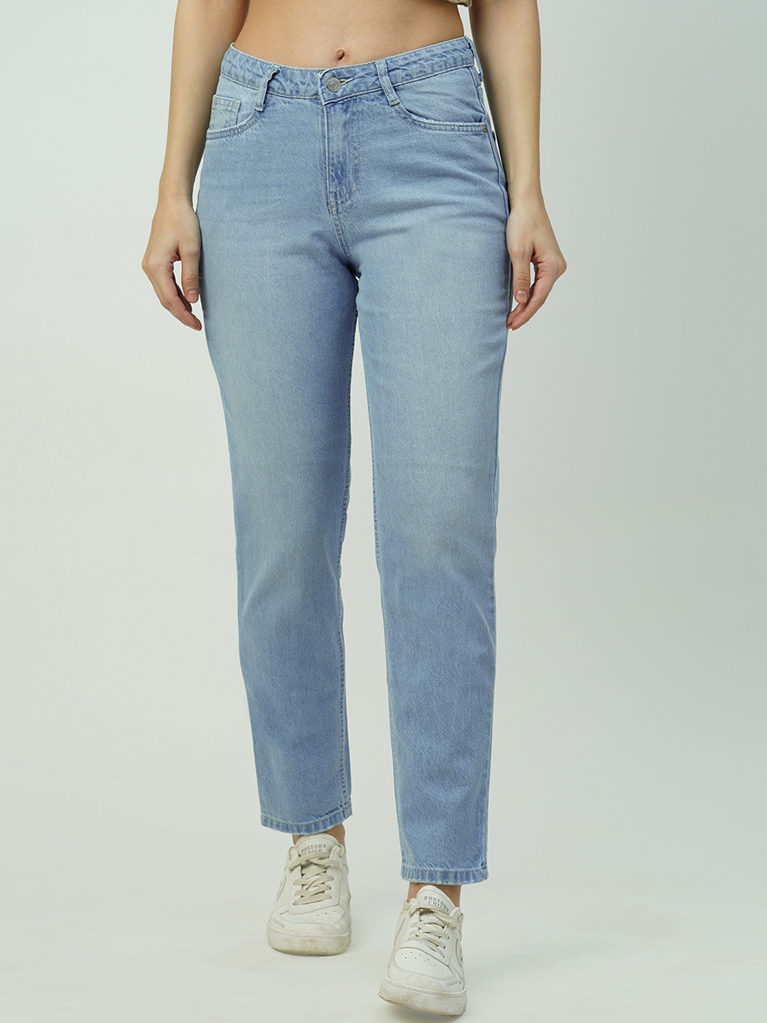 

Kraus Jeans Women Clean Look High-Rise Pure Cotton Jeans, Blue