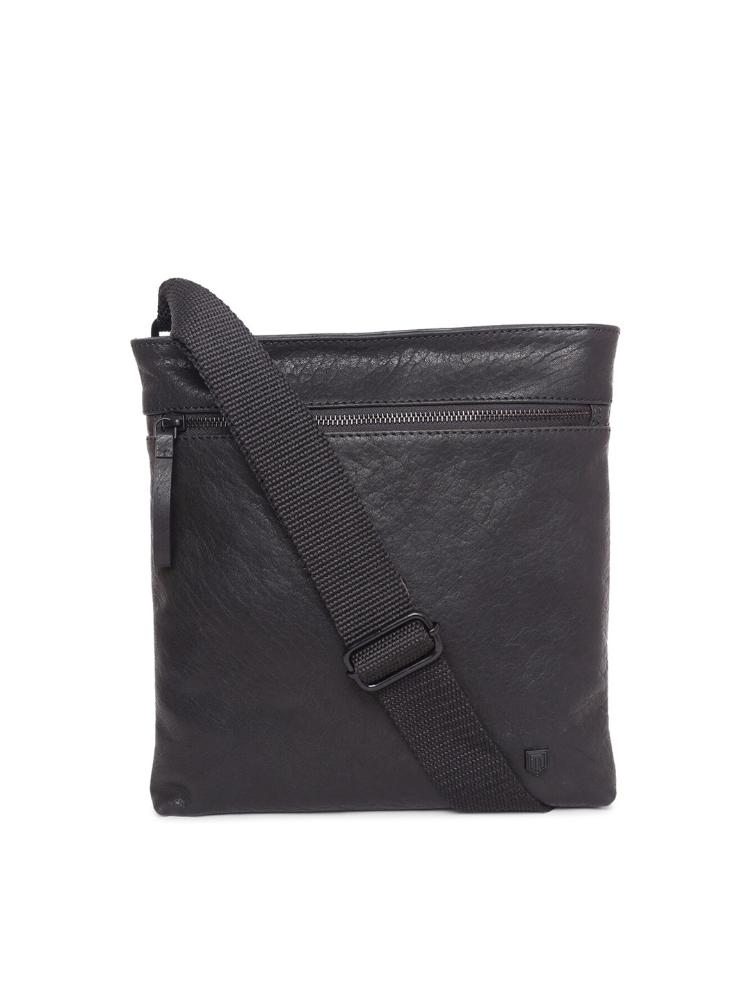 

TOM LANG LONDON Detachable Sling Strap Leather Messenger Bag, Black