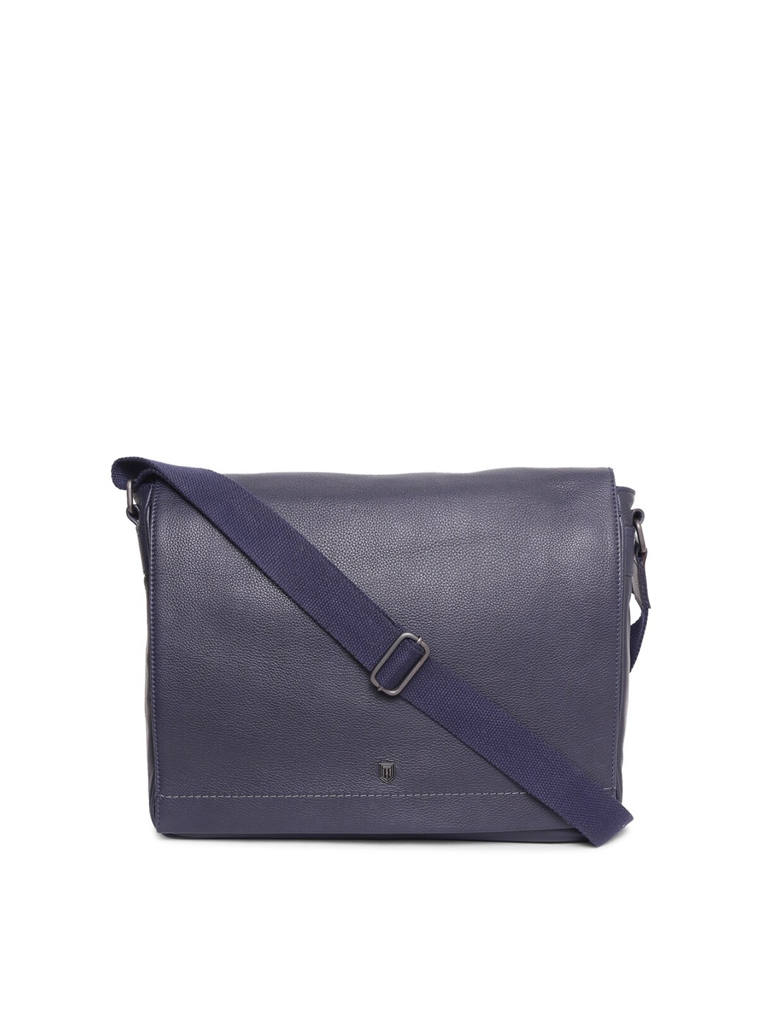 

TOM LANG LONDON Detachable Sling Strap Leather Messenger Bag, Navy blue