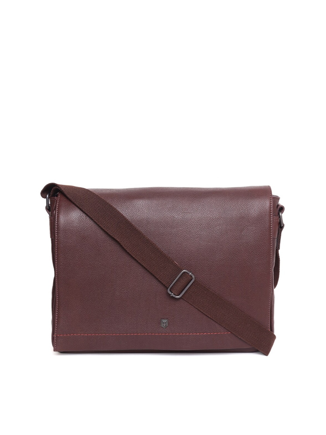 

TOM LANG LONDON Leather Messenger Bag, Burgundy