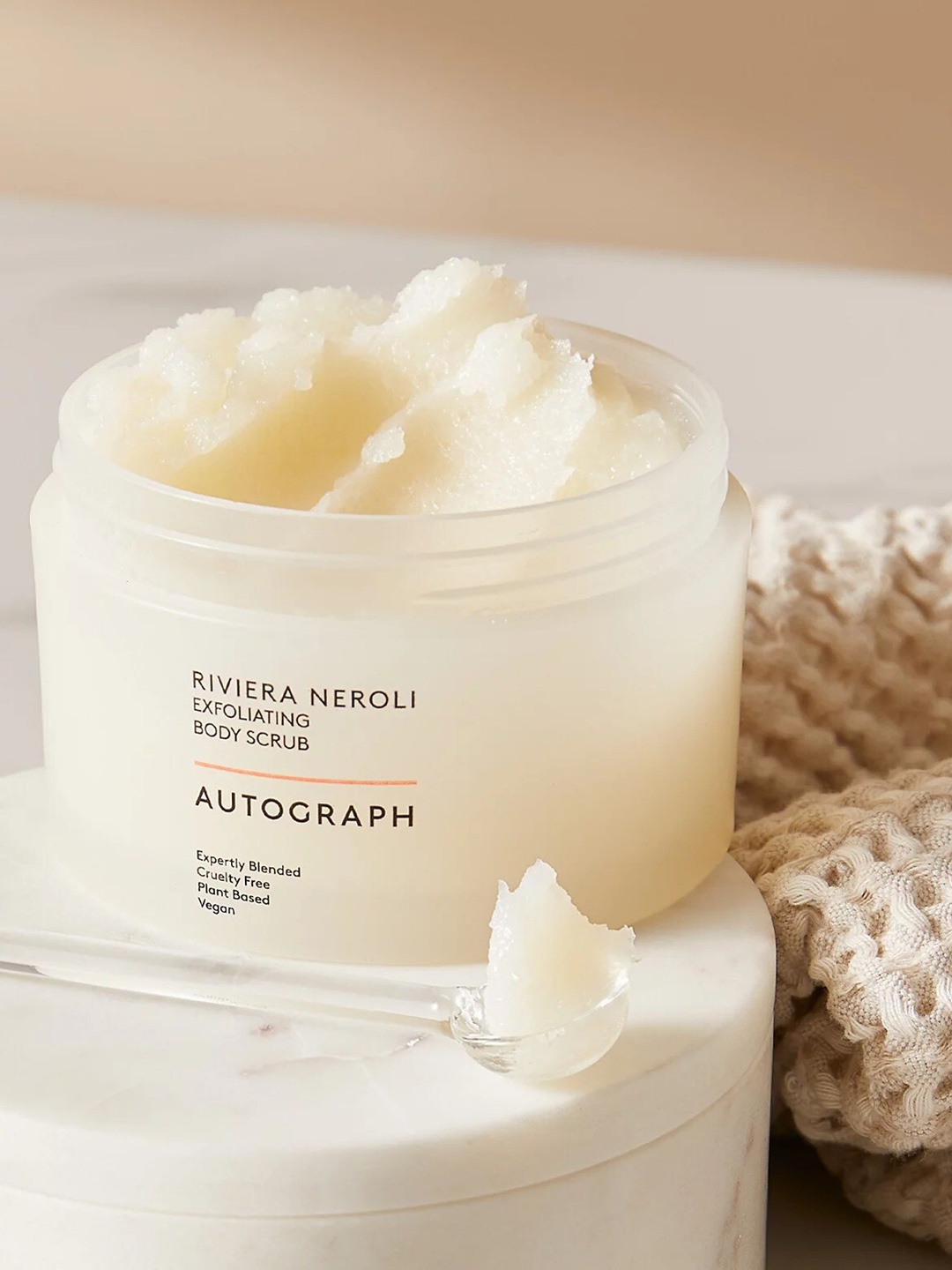 

Marks & Spencer Autograph Riviera Neroli Exfoliating Body Scrub-240 ml, Cream