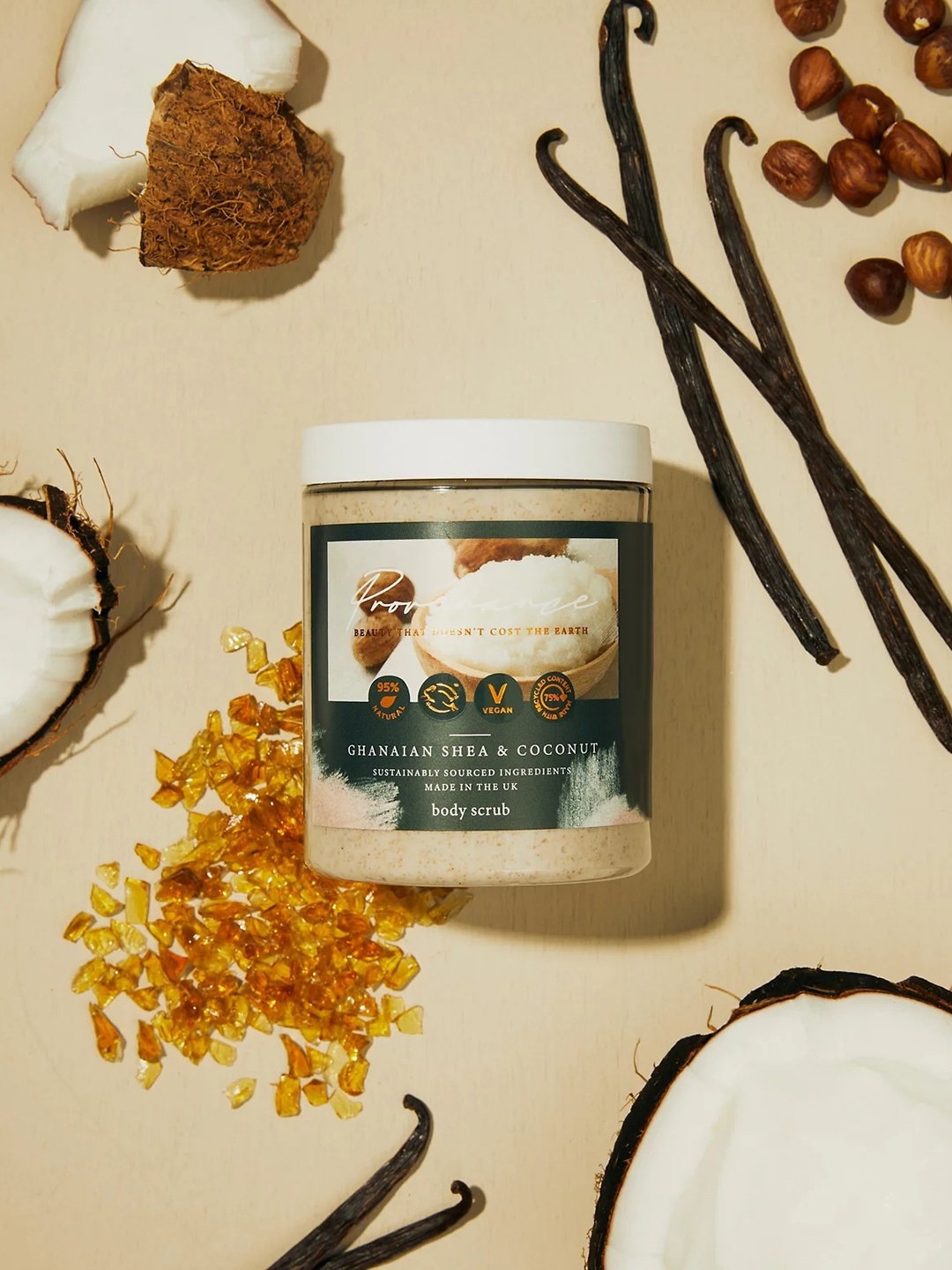 

Marks & Spencer Provenance Ghanaian Shea & Coconut Body Scrub - 300 ml, Beige