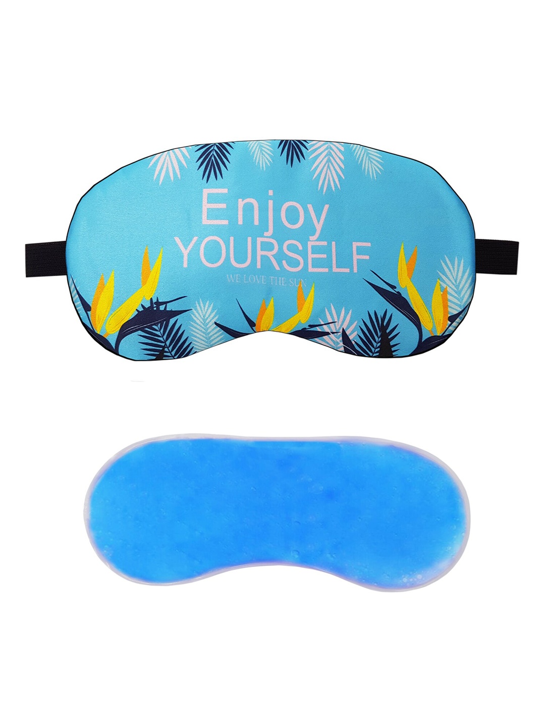 

JENNA Printed Sleeping Sleeping Mask With Ice Cooling Gel, Blue