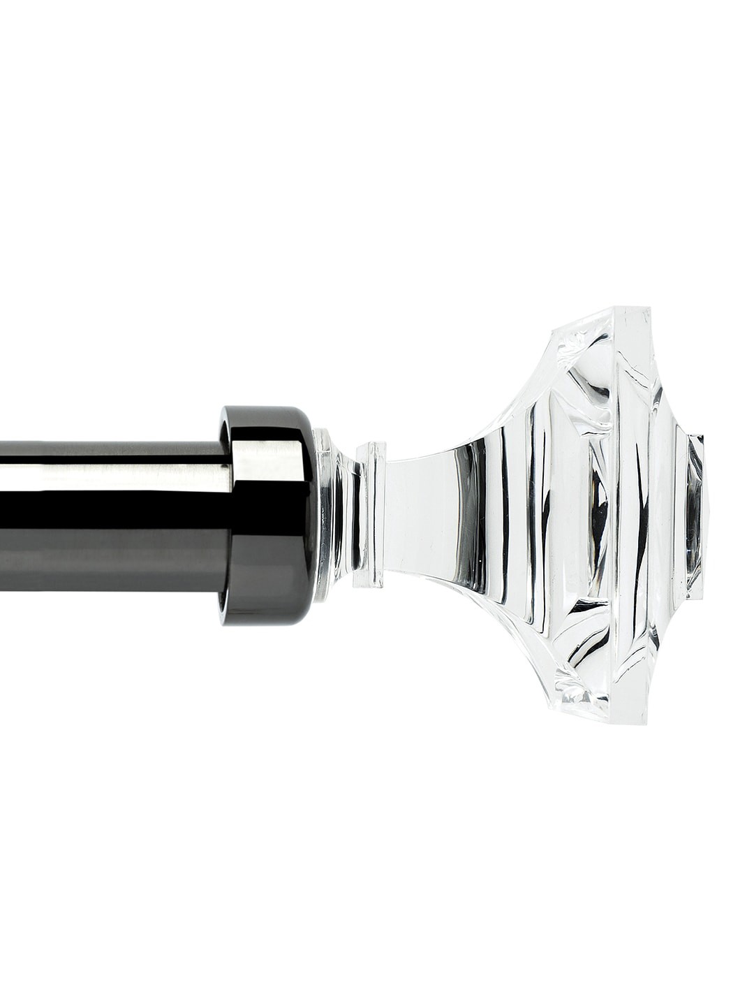 

Deco Window Black & Silver-Toned Extendable Curtain Rods With Brackets