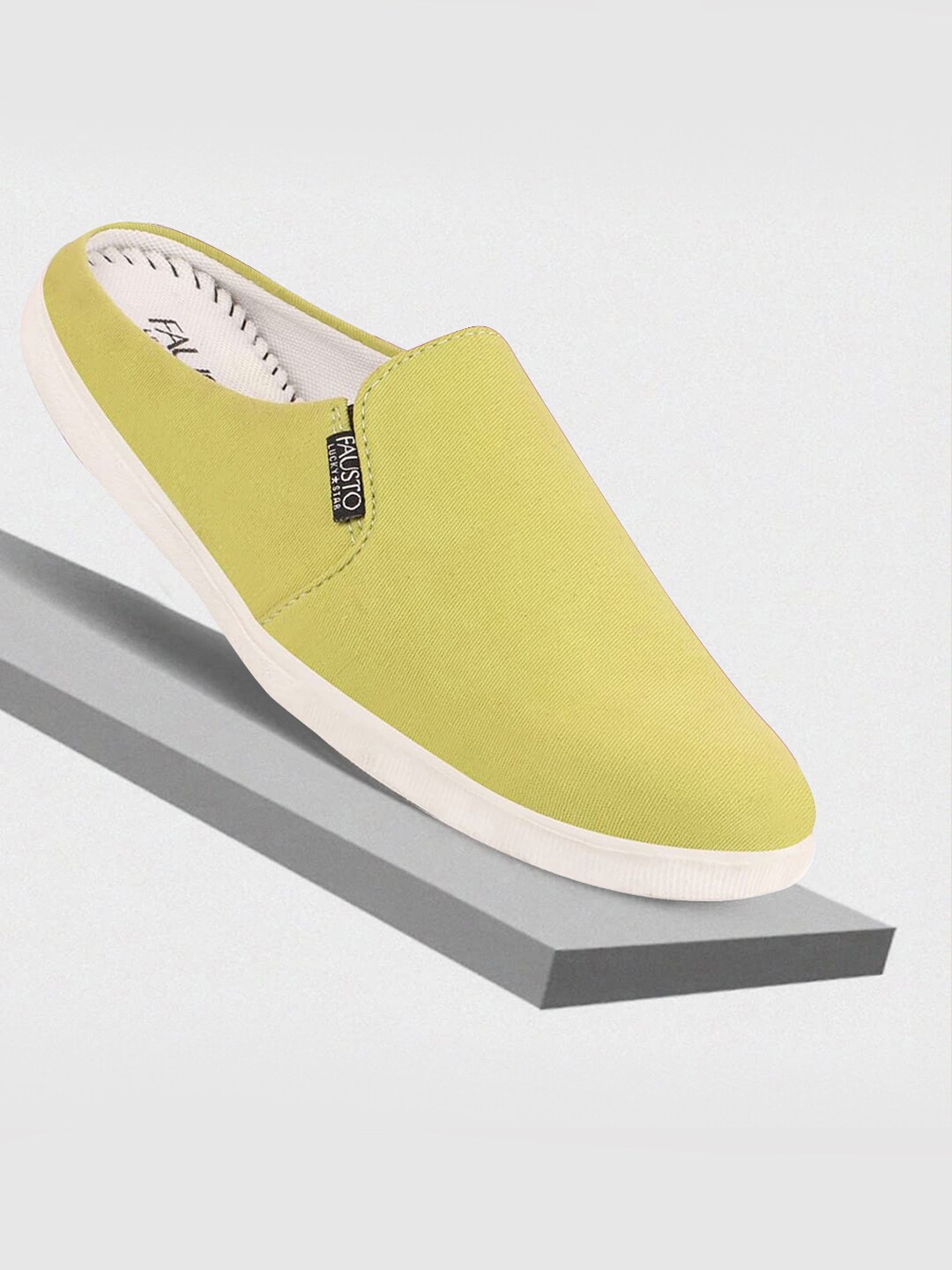 

FAUSTO Men Lightweight Canvas Mule Sneakers, Green