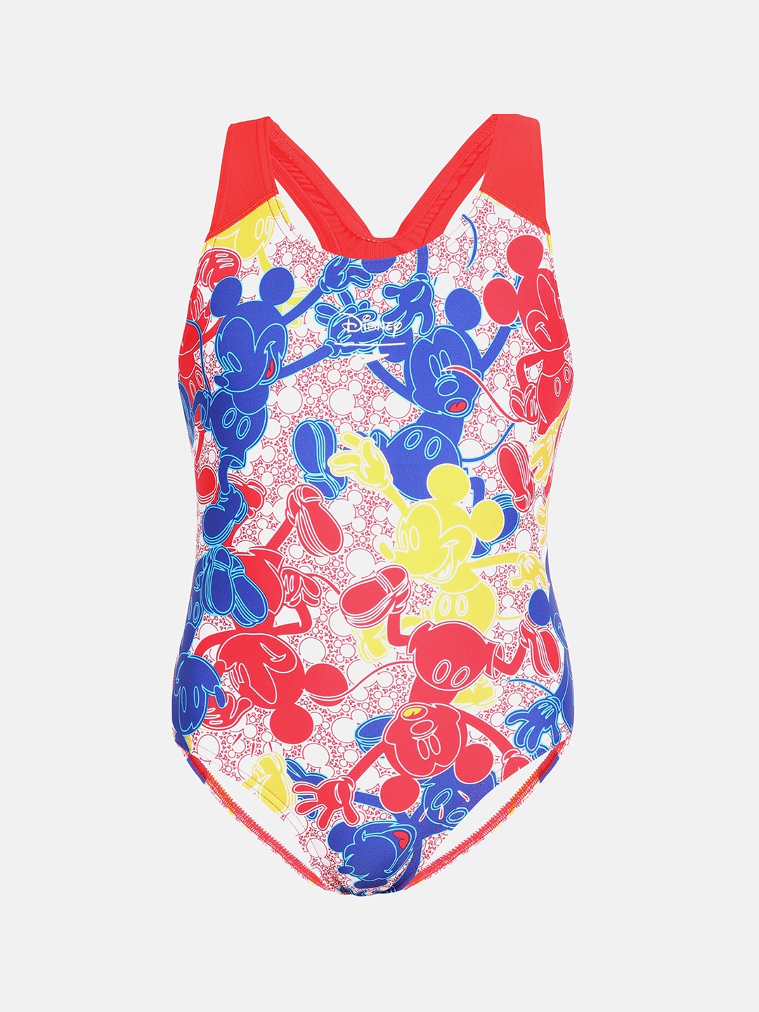 

Speedo Girls Printed Medium Coverage Bodysuit, Red