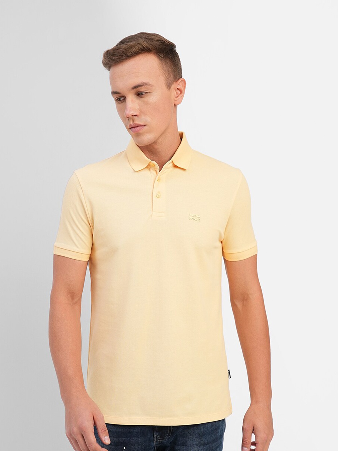 

Jack & Jones Polo Collar Cotton T-shirt, Yellow