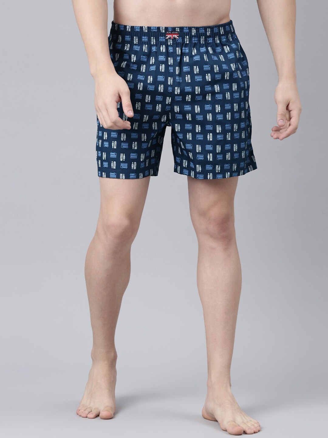 

Pepe Jeans Men Printed Cotton Boxers, Blue