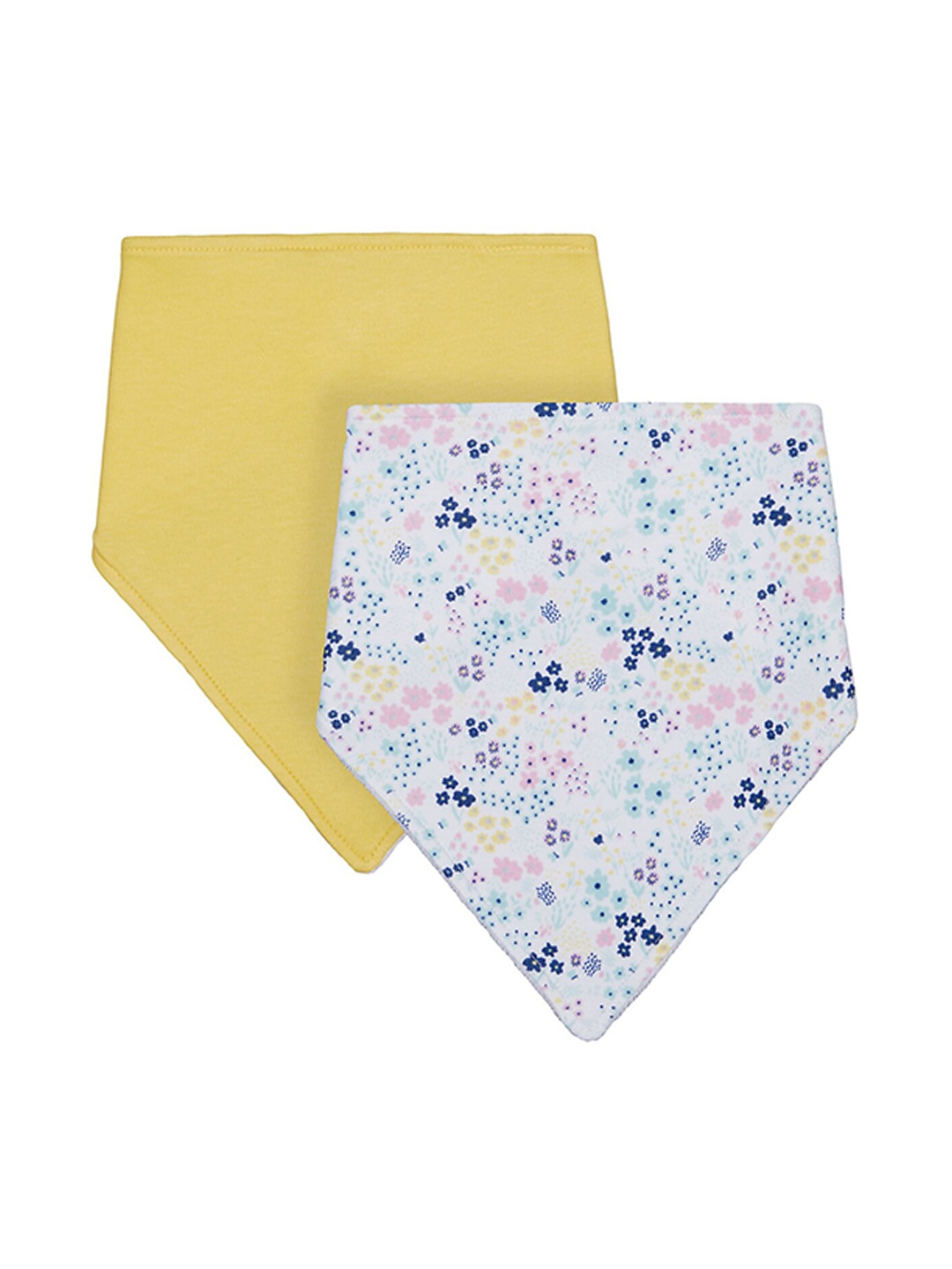 

mothercare Infant Girls Pack Of 2 Cotton Bibs, Yellow