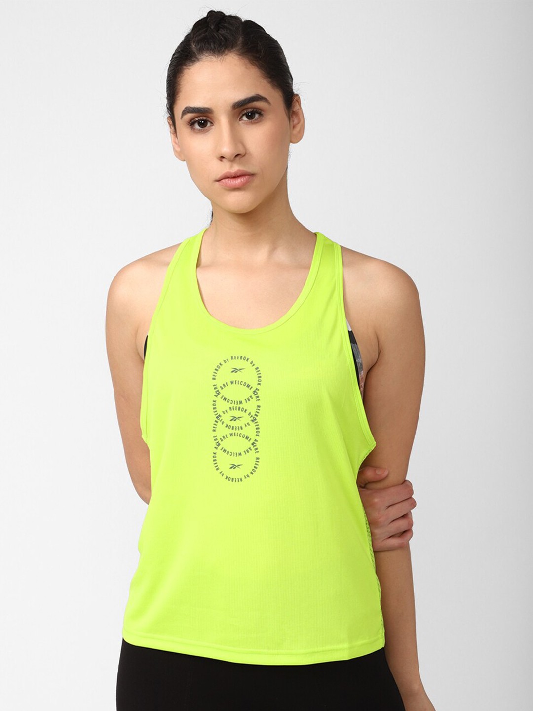 

Reebok Running Graphic Tank Top, Lime green