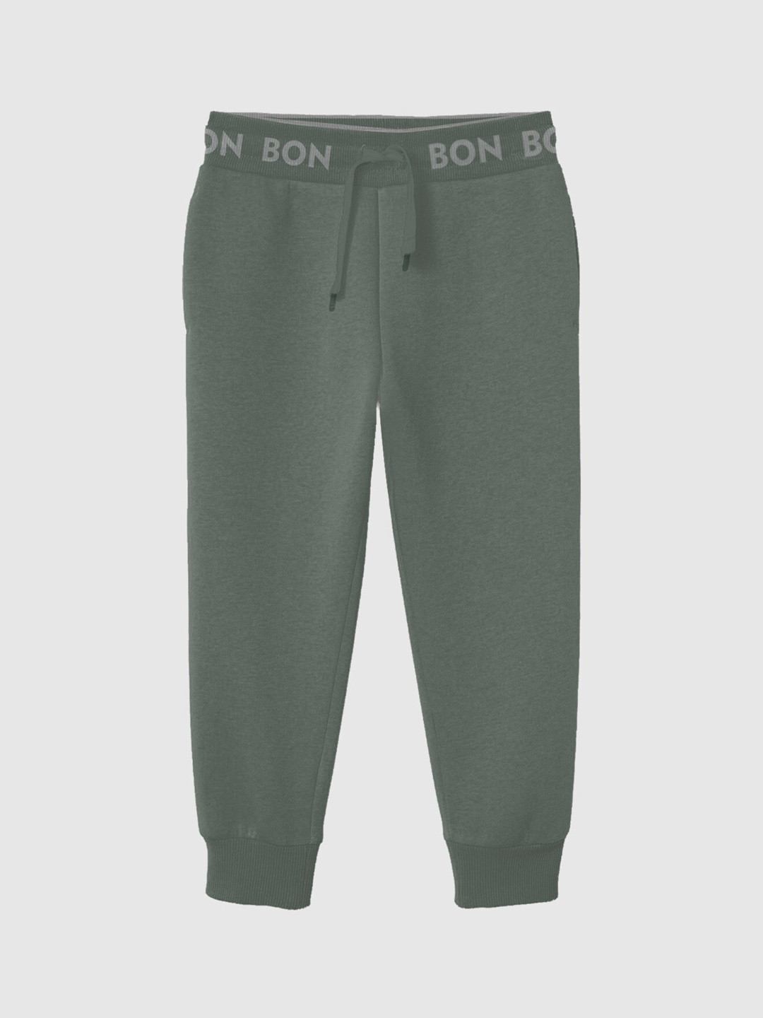 

BONKIDS Boys Mid-Rise Cotton Joggers, Olive