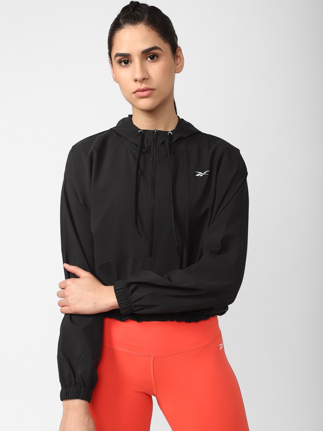 

Reebok Women Running Woven Sporty Jacket, Black