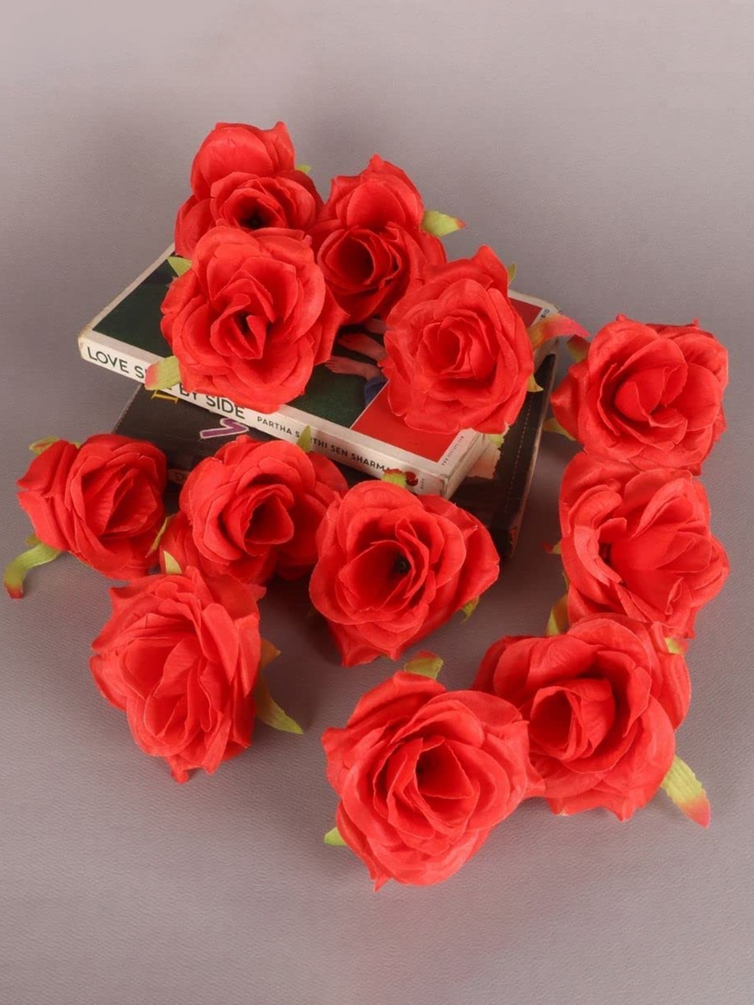 

BS AMOR Red 12 Pieces Artificial Roses for DIY Wedding Flower Arrangements