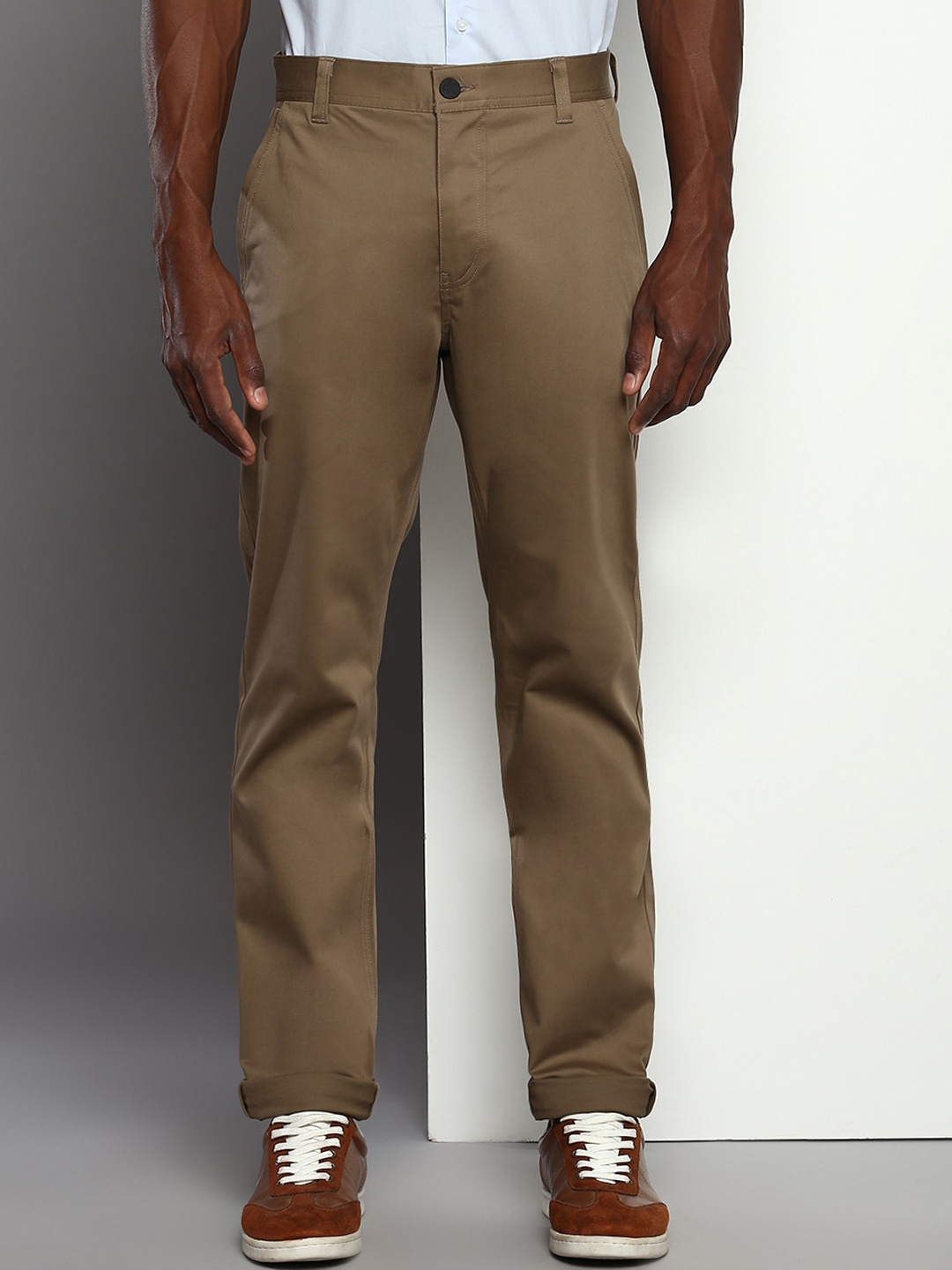 

Calvin Klein Jeans Men Slim Fit Chinos Trousers, Brown