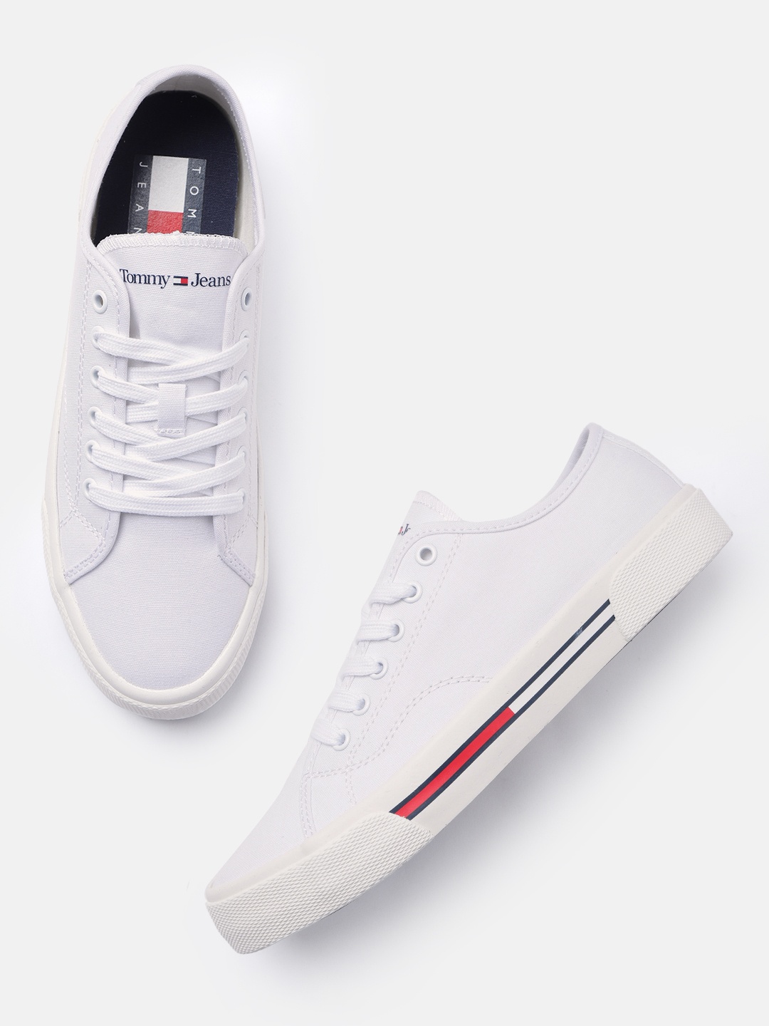 

Tommy Hilfiger Women Solid Canvas Sneakers, White