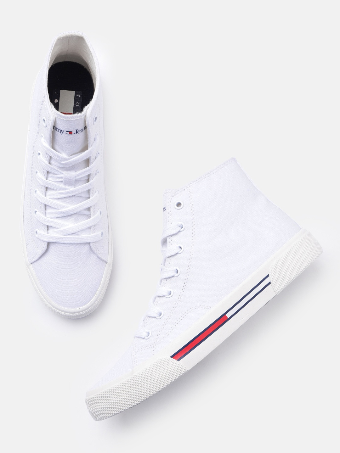 

Tommy Hilfiger Women Solid Mid-Top Sneakers, White
