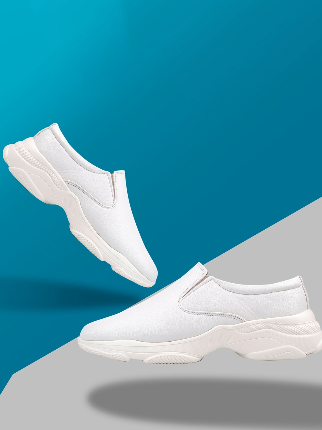 

Bxxy Men Textured Slip-On Sneakers, White