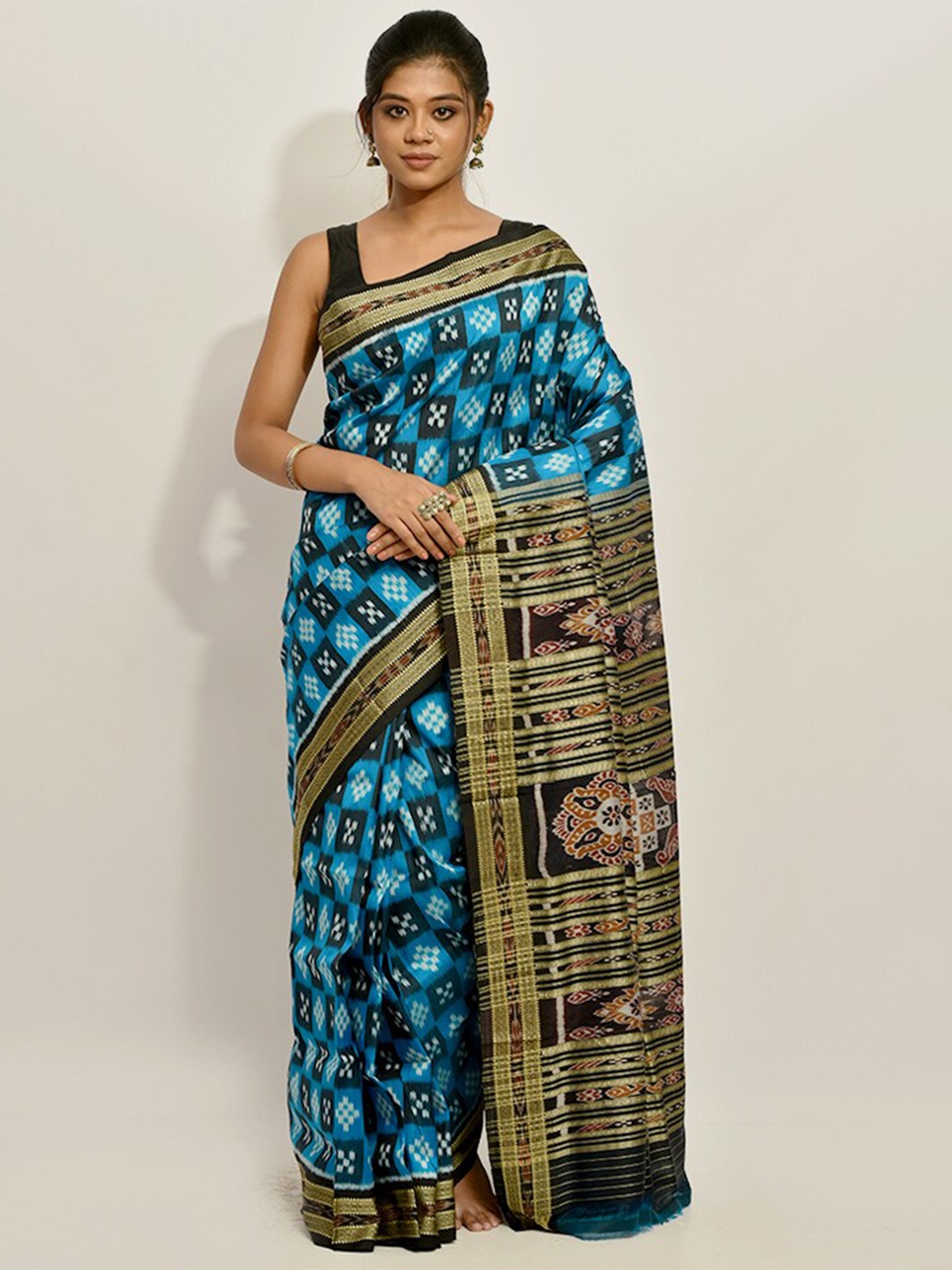 

AllSilks Ethnic Motif Pure Silk Saree, Blue
