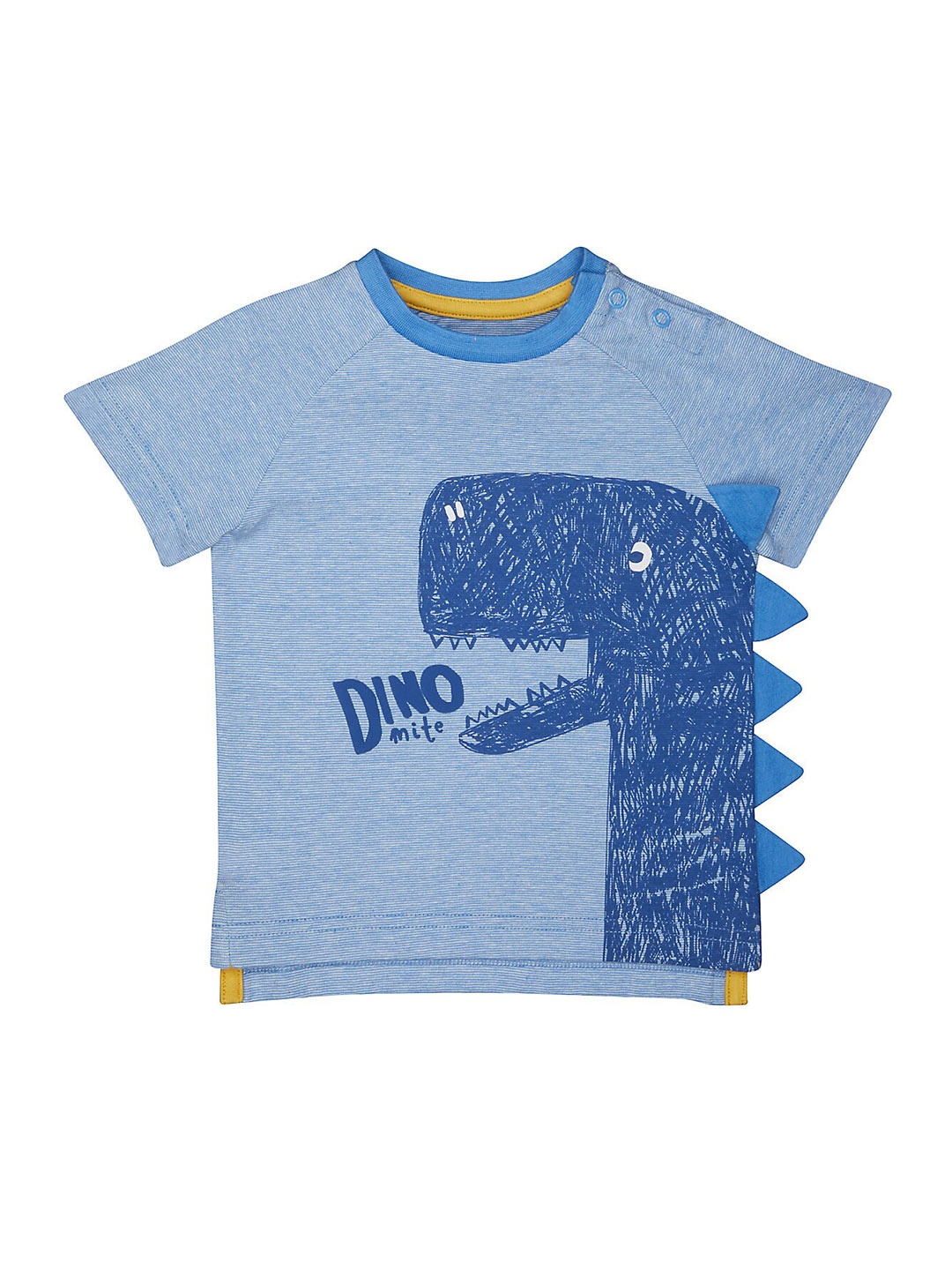 

mothercare Boys Round Neck Graphic Printed Cotton T-shirt, Blue