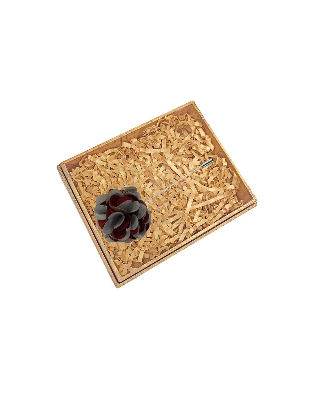 

Blacksmith Men Floral Shape Lapel Pin, Grey