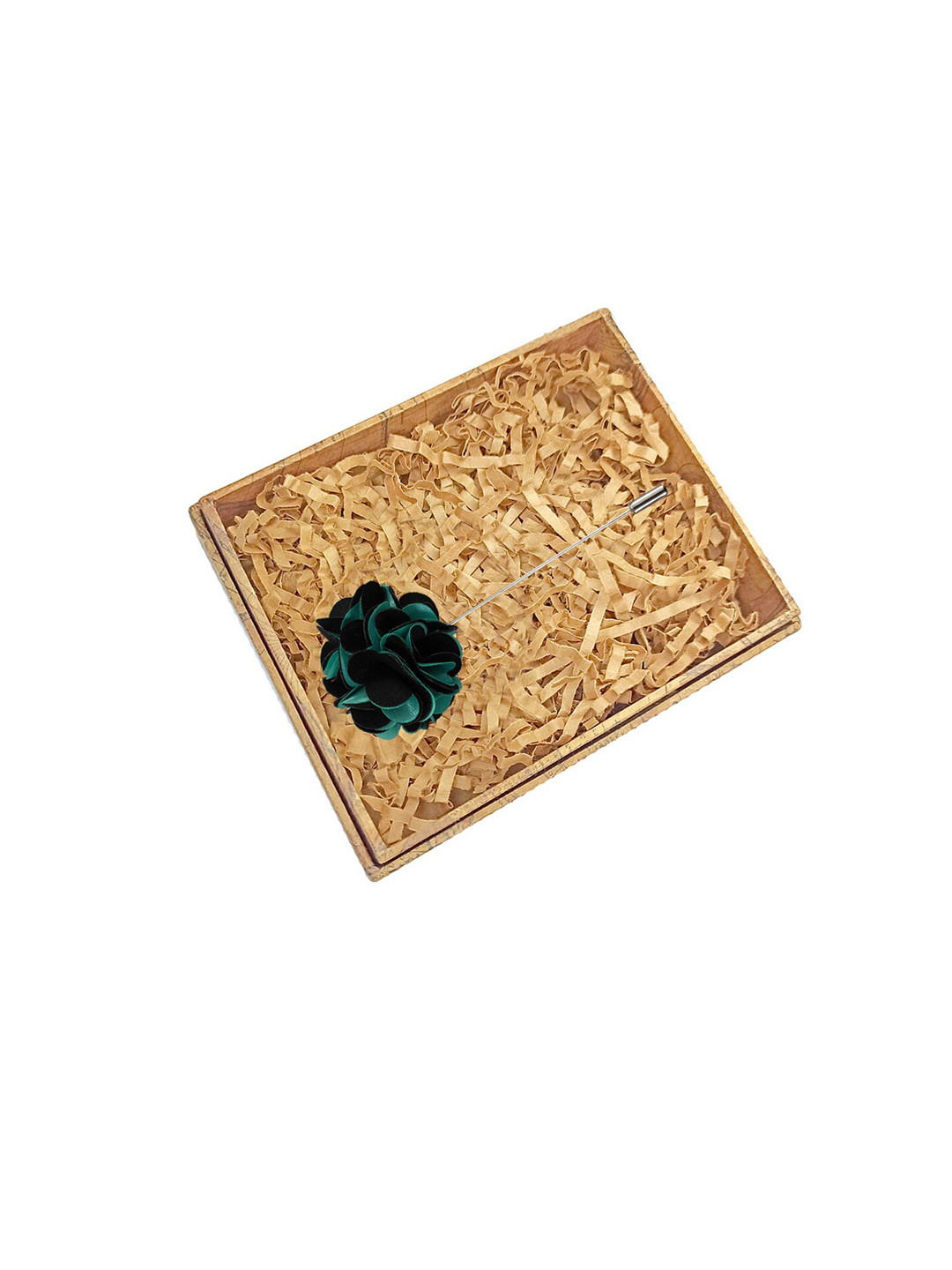 

Blacksmith Men Floral Shape Lapel Pin, Green