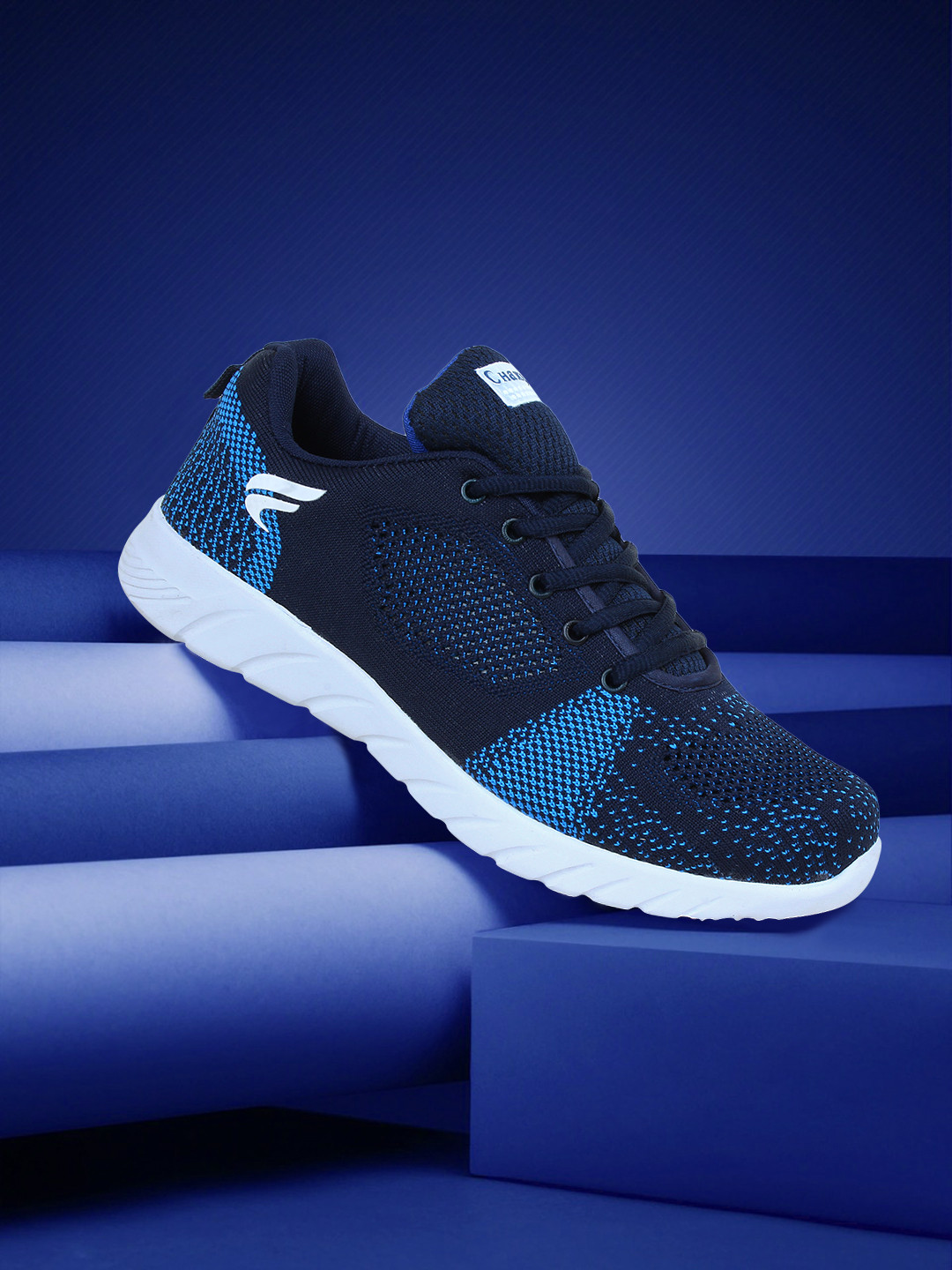

Champs Men Air Plus Technology Non-Marking Running Sports Shoes, Navy blue
