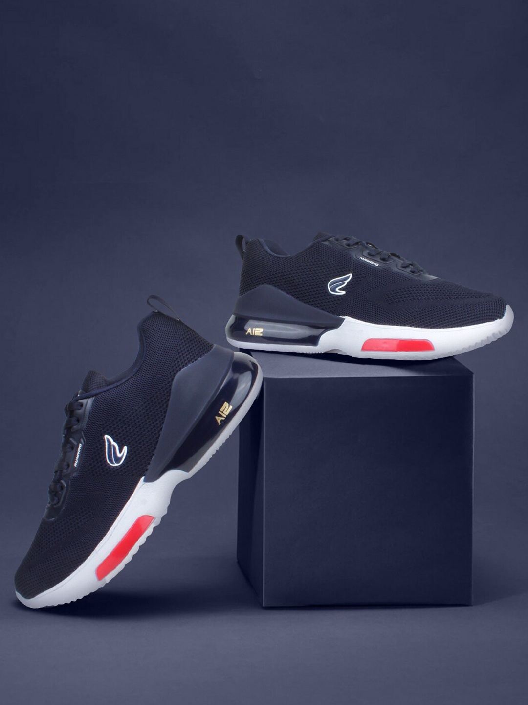 

Champs Men Air Plus Technology Non-Marking Running Sports Shoes, Navy blue