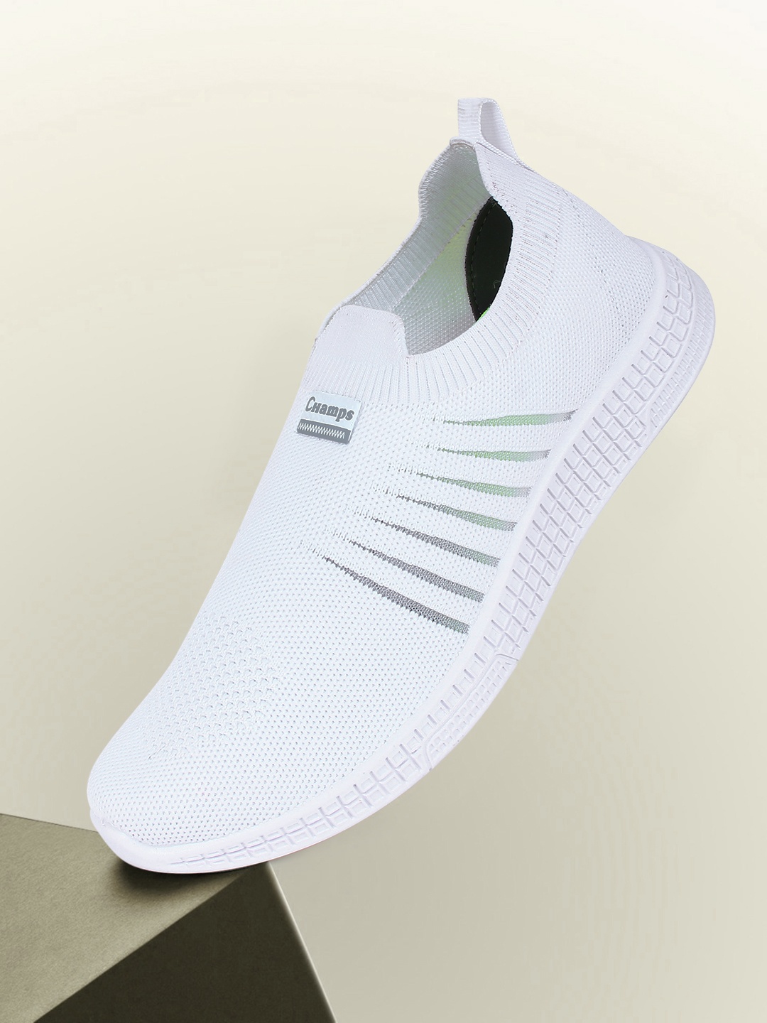 

Champs Men Air Plus Technology Non-Marking Running Sports Shoes, White