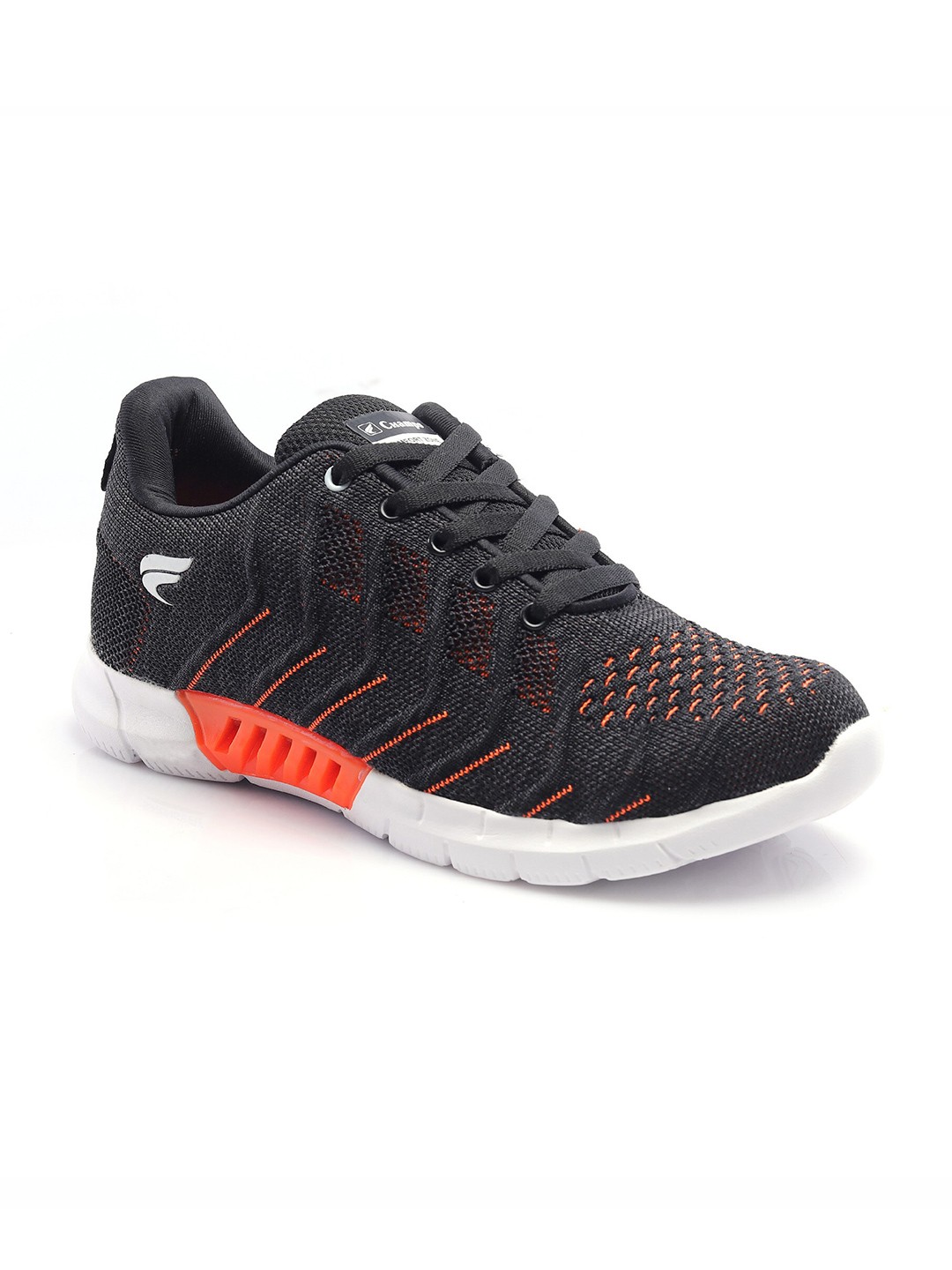 

Champs Men Air Plus Technology Non-Marking Running Sports Shoes, Black