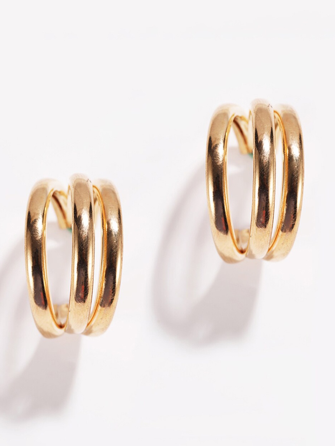 

XPNSV Gold-Plated Contemporary Hoop Earrings